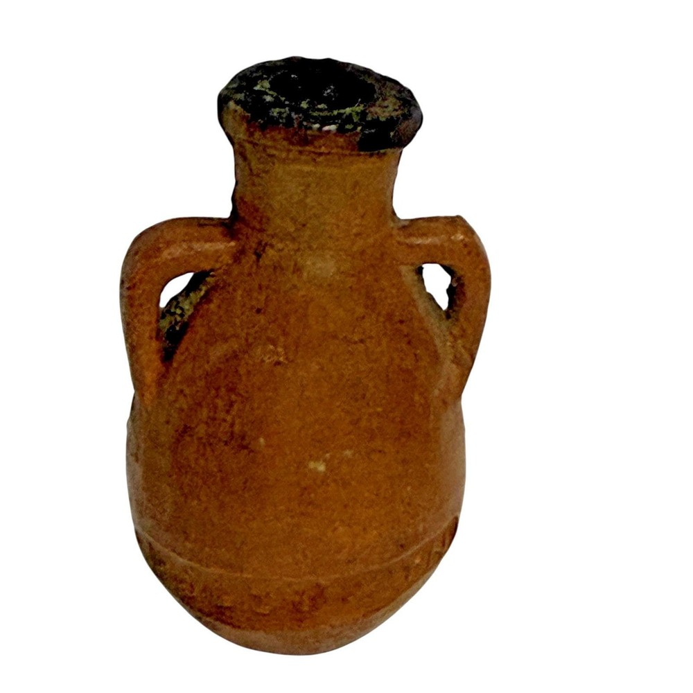Antique  Terracotta Miniature Stoneware Jug ??Naz Marith??